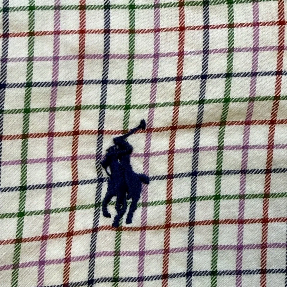 Polo Ralph Lauren Button Down Shirt Mens Small Multi Color Check Pony Logo‎